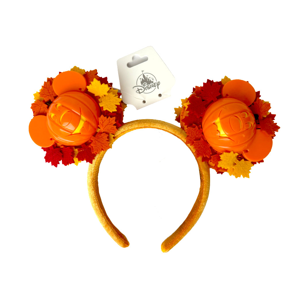 Mickey Mouse Light-Up Pumpkin Wreath Ear Headband – Disney Parks Halloween 2026