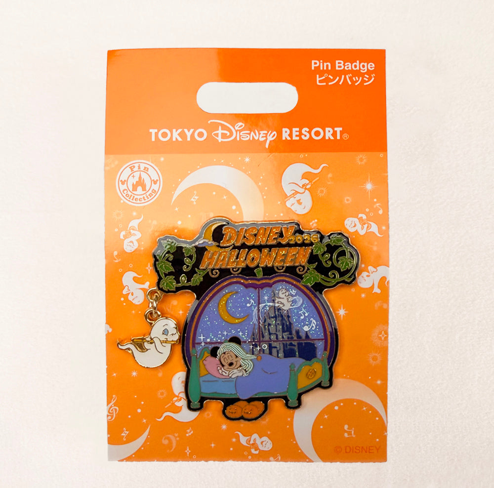Mickey Mouse Sleeping Halloween 2026 Pin Badge – Tokyo Disney Resort Japan