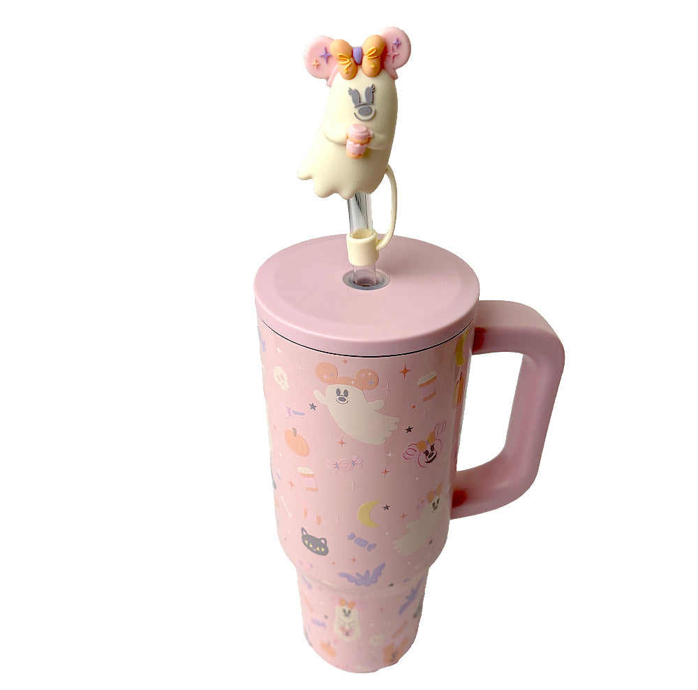 Mickey & Minnie Cutie Ghost Stainless Steel Tumbler with Minnie Ghost Straw Topper – Disney Parks Halloween 2026