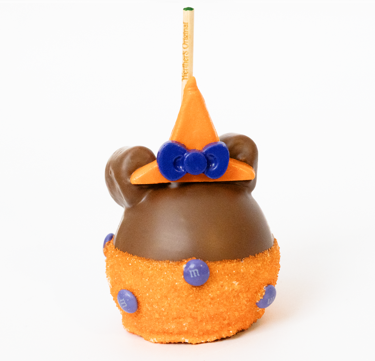 Minnie Witch Caramel Apple with M&M Milk Chocolate Candies